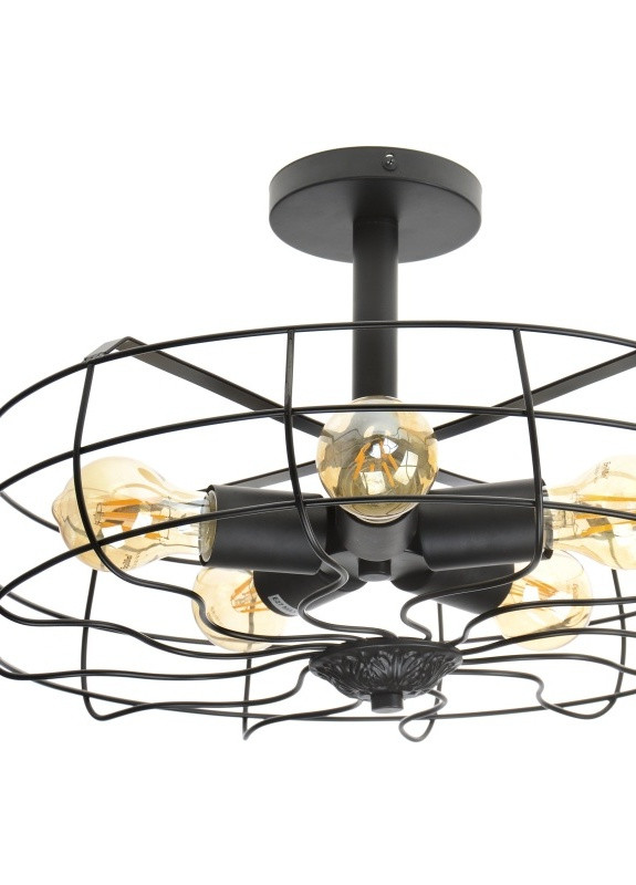 Люстра потолочная лофт Вентилятор BL-332C/5 E27 BK Brille (253887650)