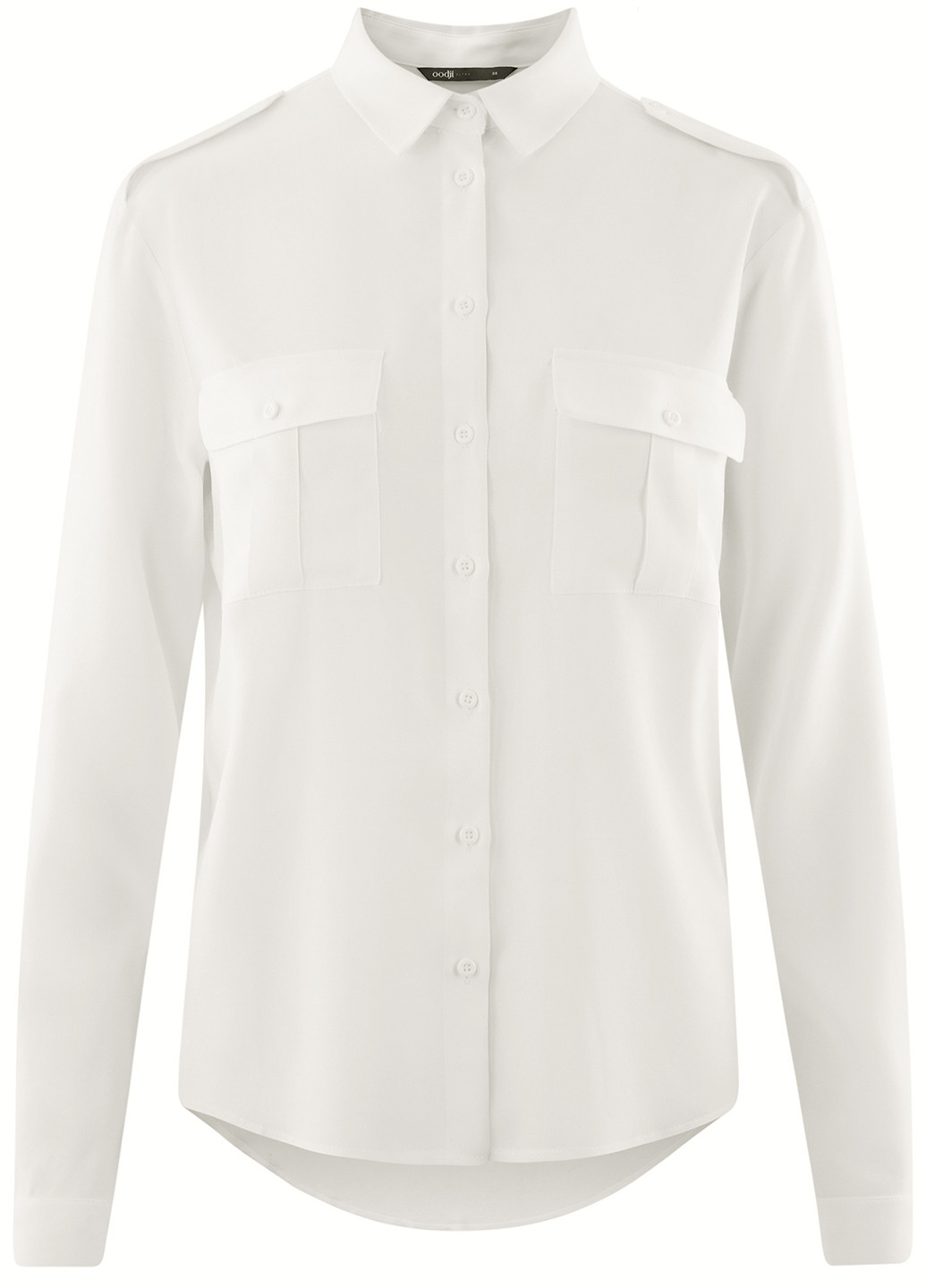 Белая демисезонная блуза Oodji