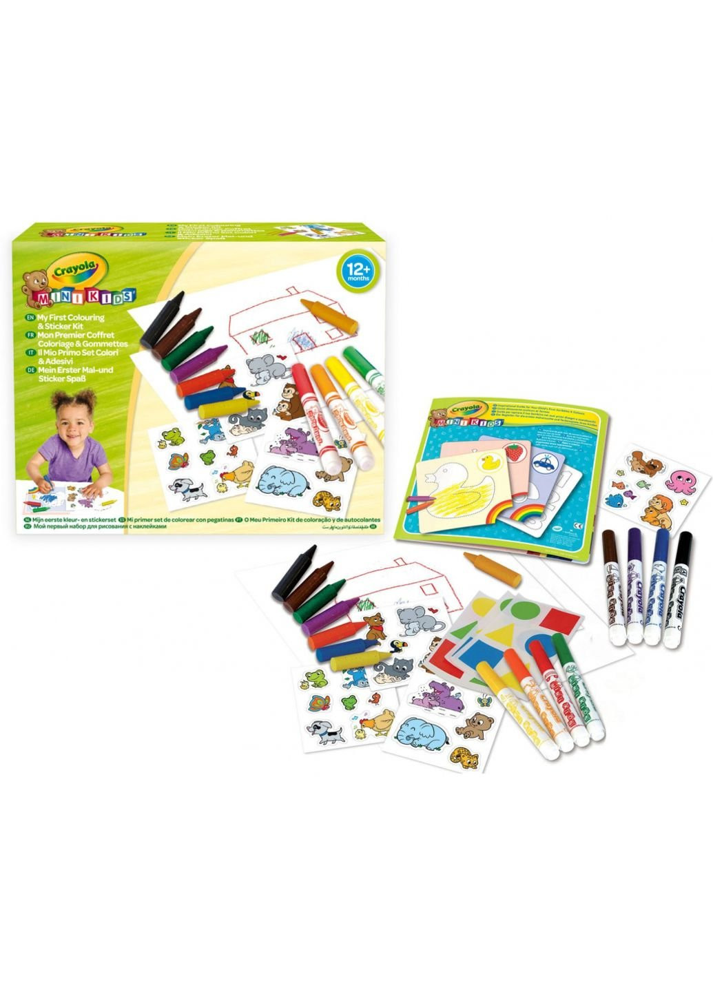 Набір для творчості Mini Kids Мій перший набір для малювання зі стікерами (256287.106) Crayola (249597466)