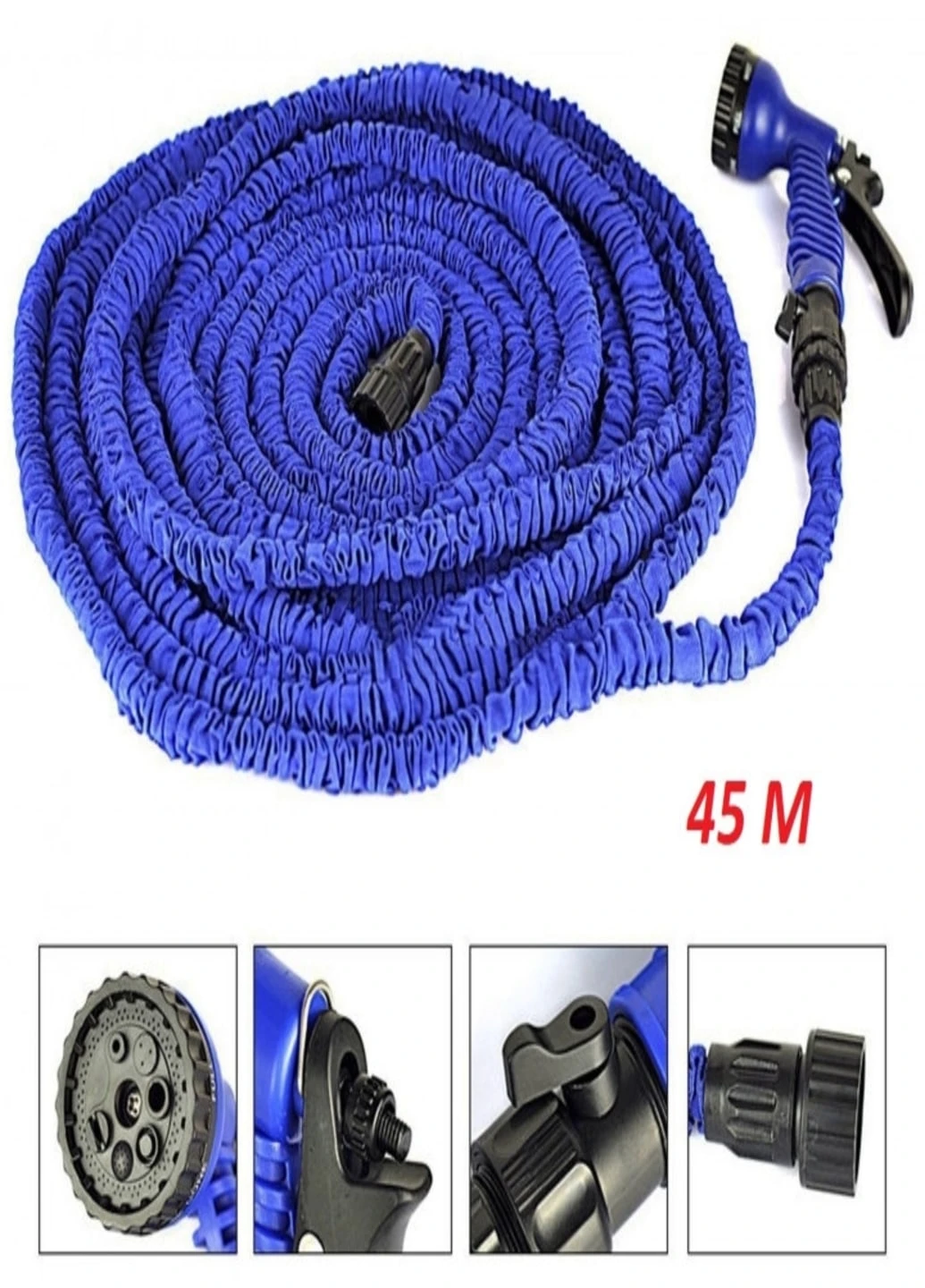 Шланг для поливу мийки чистки Intertool X-Hose 45 м з насадкою розпилювачем 7 в 1 (32002542) Francesco Marconi (215796290)