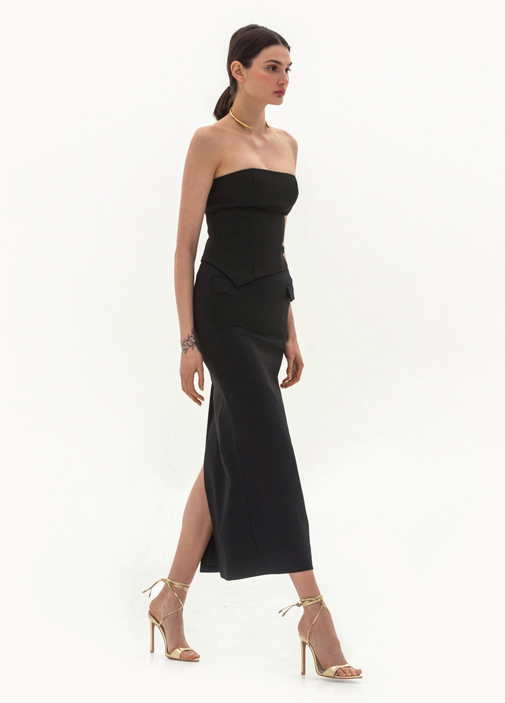 Черная кэжуал однотонная юбка BGL карандаш