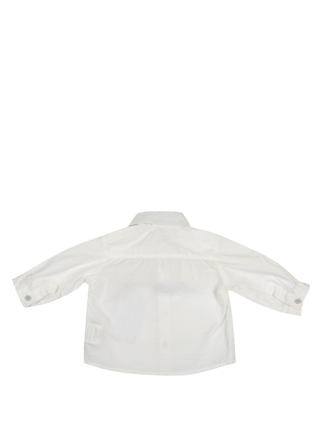 Белая классическая рубашка однотонная Trudi с длинным рукавом