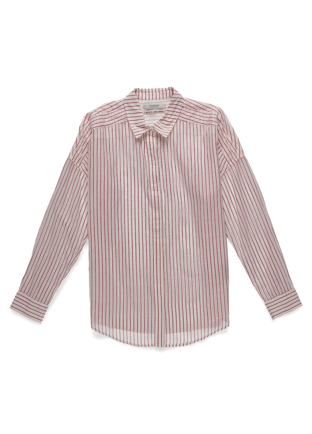 Белая кэжуал рубашка в полоску Scotch & Soda