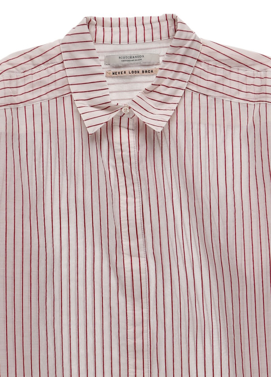 Белая кэжуал рубашка в полоску Scotch & Soda