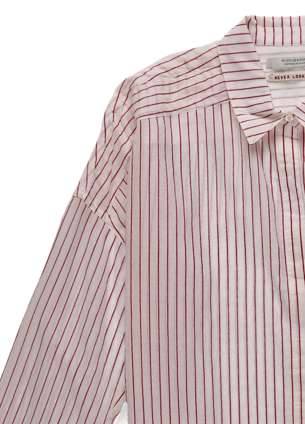 Белая кэжуал рубашка в полоску Scotch & Soda