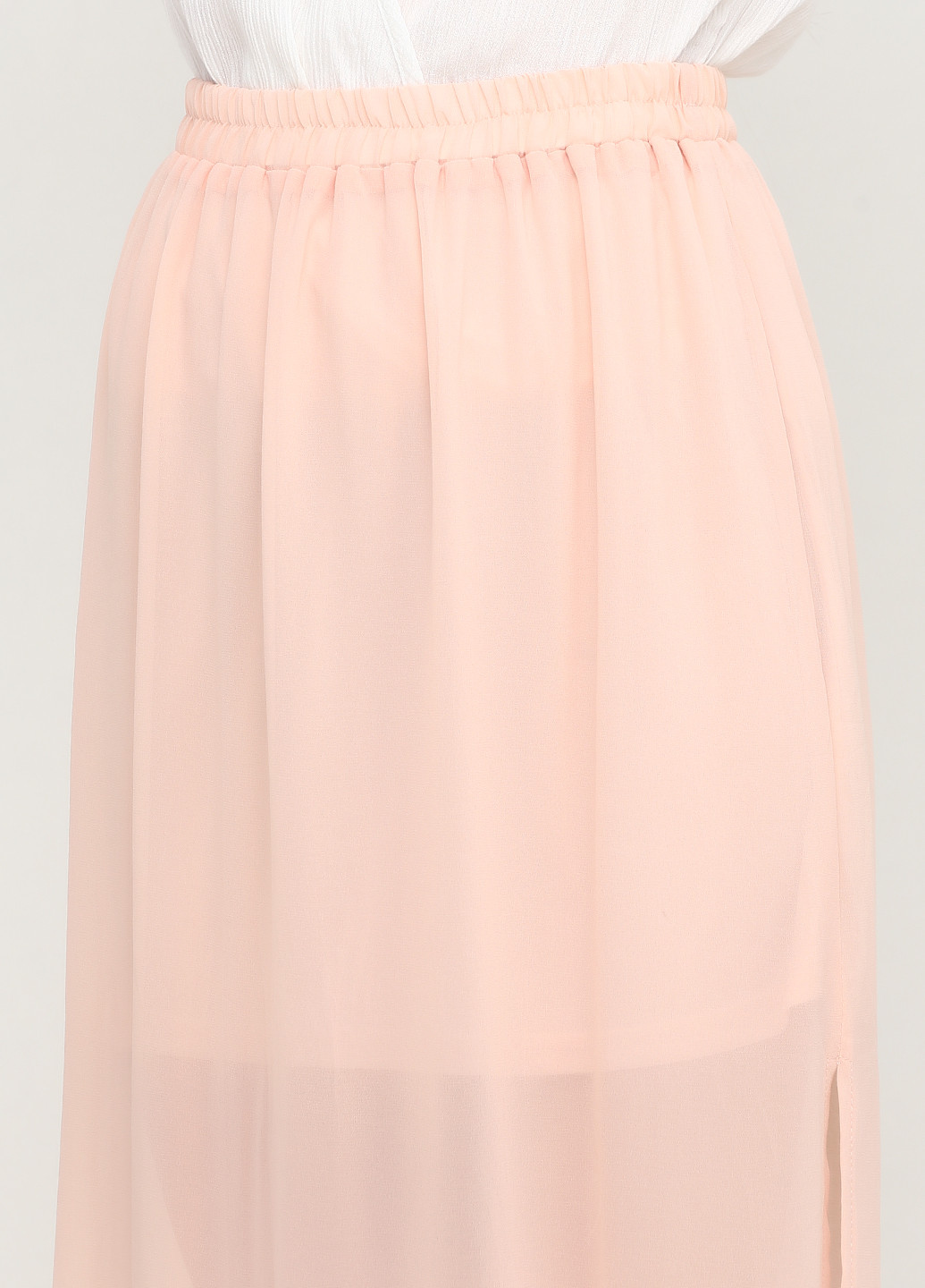 Персиковая кэжуал с орнаментом юбка Alya макси