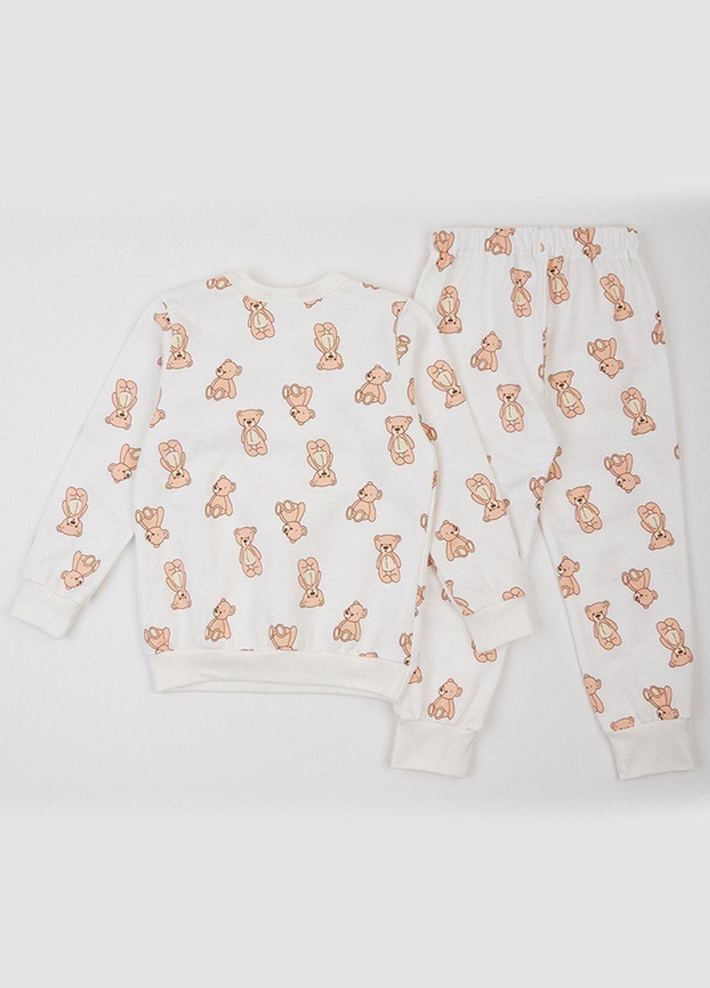 Молочная зимняя пижама (свитшот, брюки) Ляля