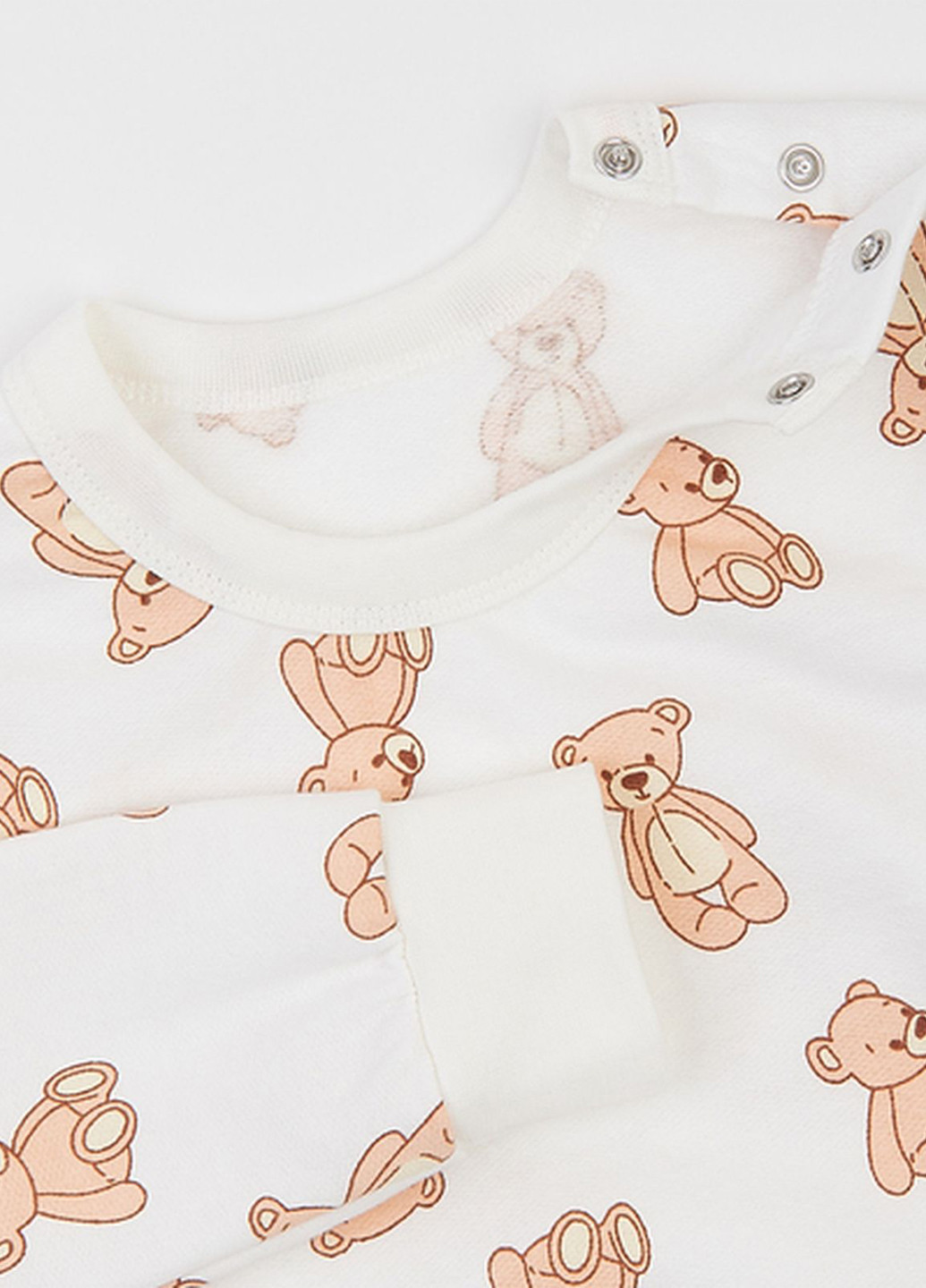 Молочная зимняя пижама (свитшот, брюки) Ляля