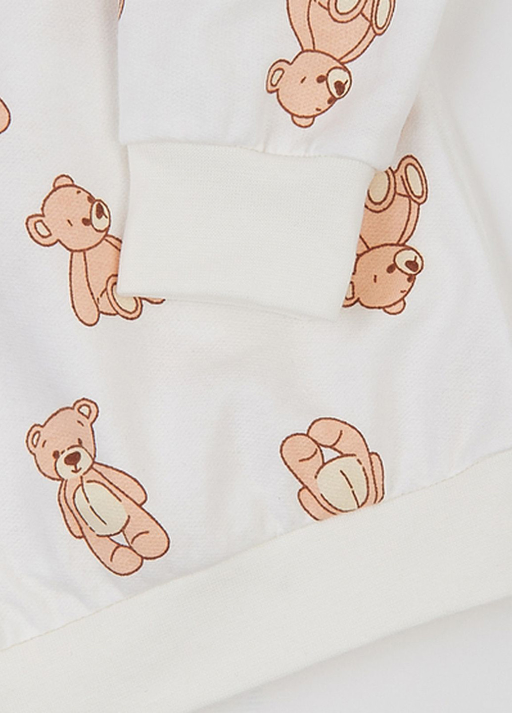 Молочная зимняя пижама (свитшот, брюки) Ляля