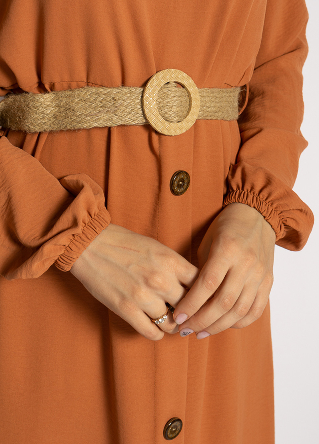 Оранжевое кэжуал платье а-силуэт Time of Style однотонное