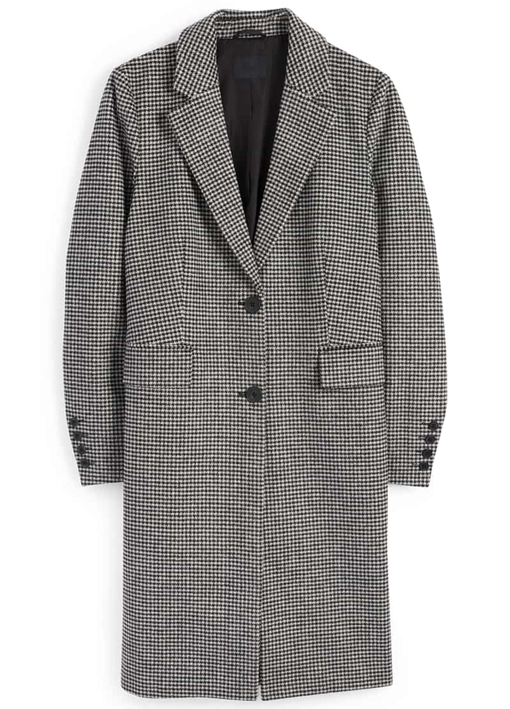 Чорно-білий демісезонне Пальто однобортне C&A