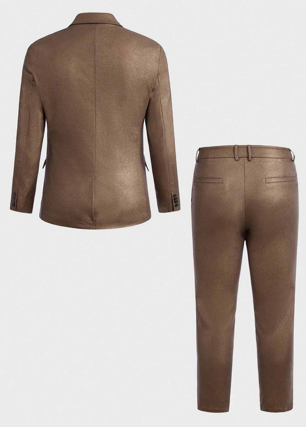 Коричневый демисезонный костюм (пиджак, брюки) брючный SHEIN