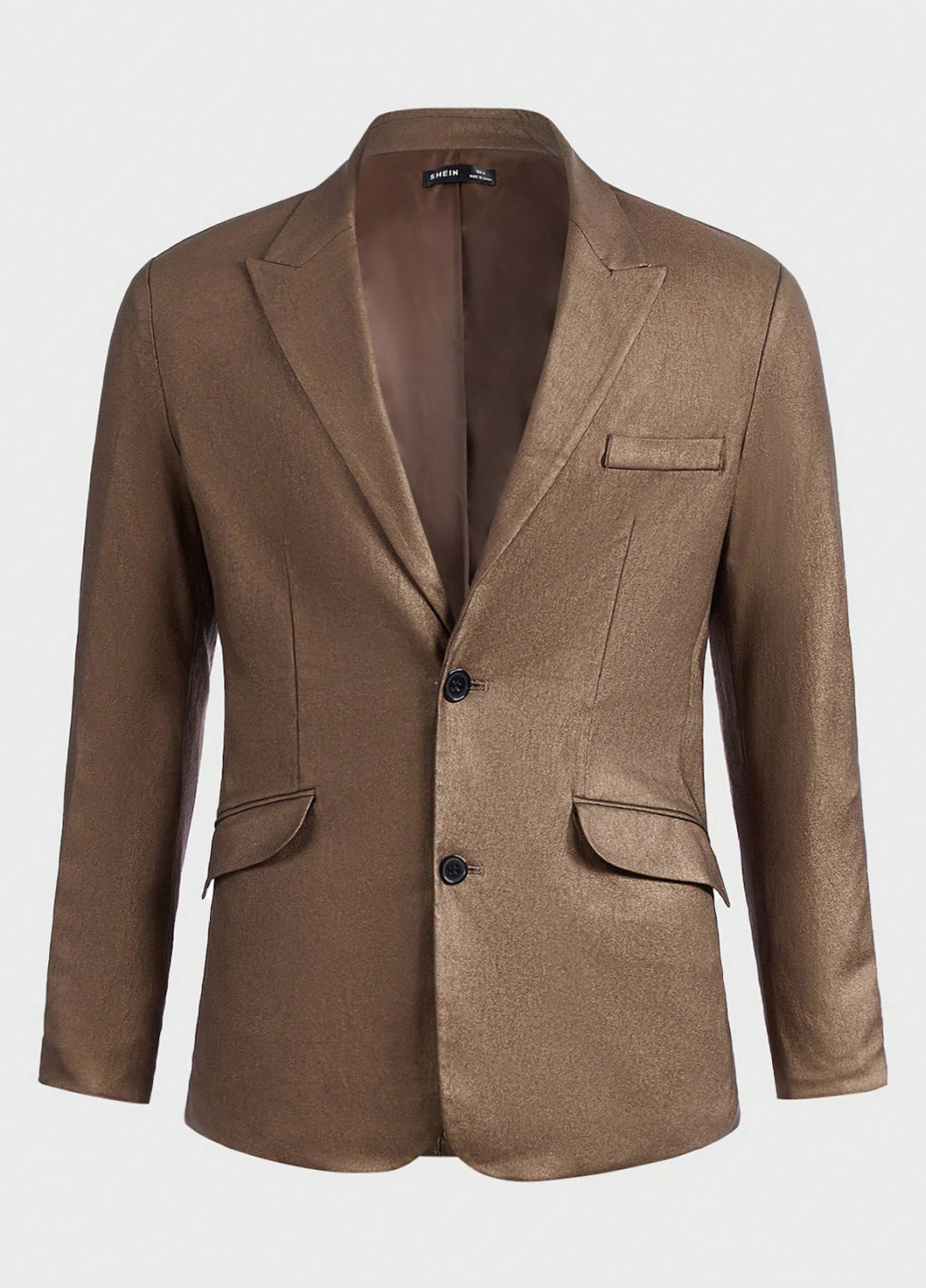Коричневый демисезонный костюм (пиджак, брюки) брючный SHEIN