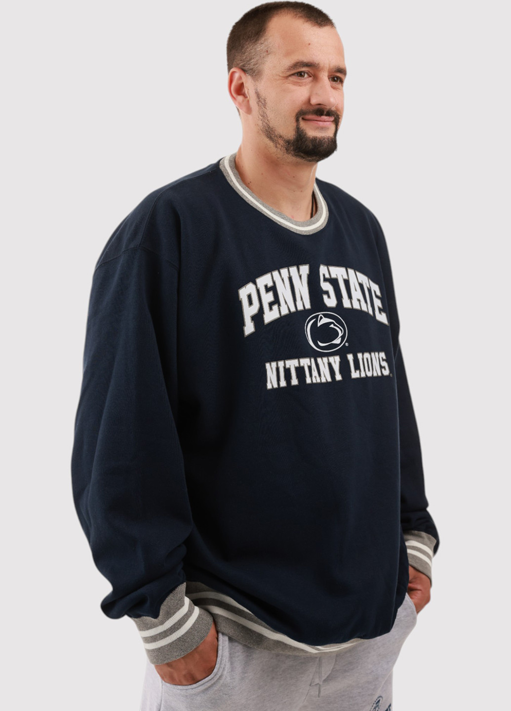 Темно-синий свитшот Blue 84 надпись без декора (361422177)