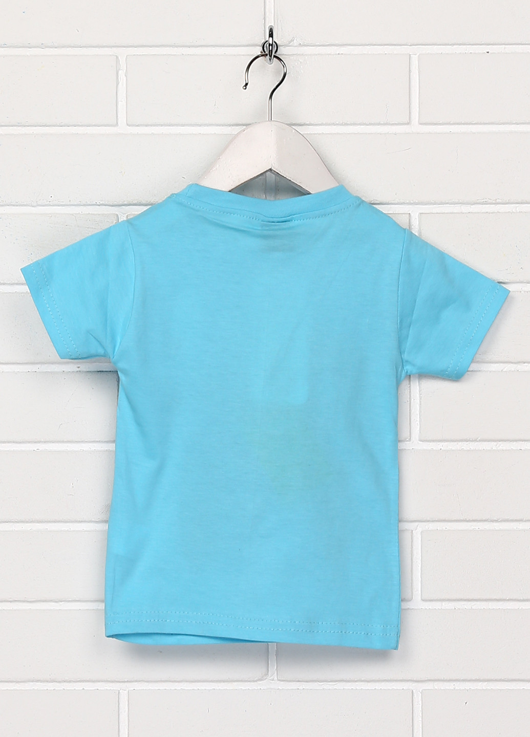 Голубая летняя футболка с коротким рукавом Kbt