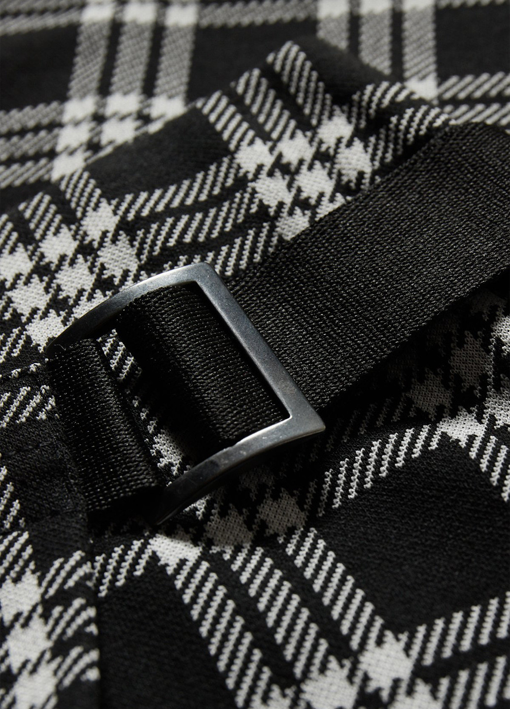 Черно-белая кэжуал в клетку юбка C&A на запах