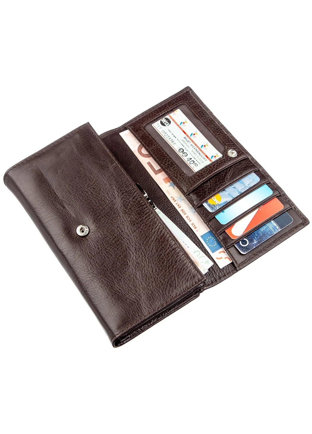 Женский кожаный кошелек-визитница 17х9 см st leather (229459027)