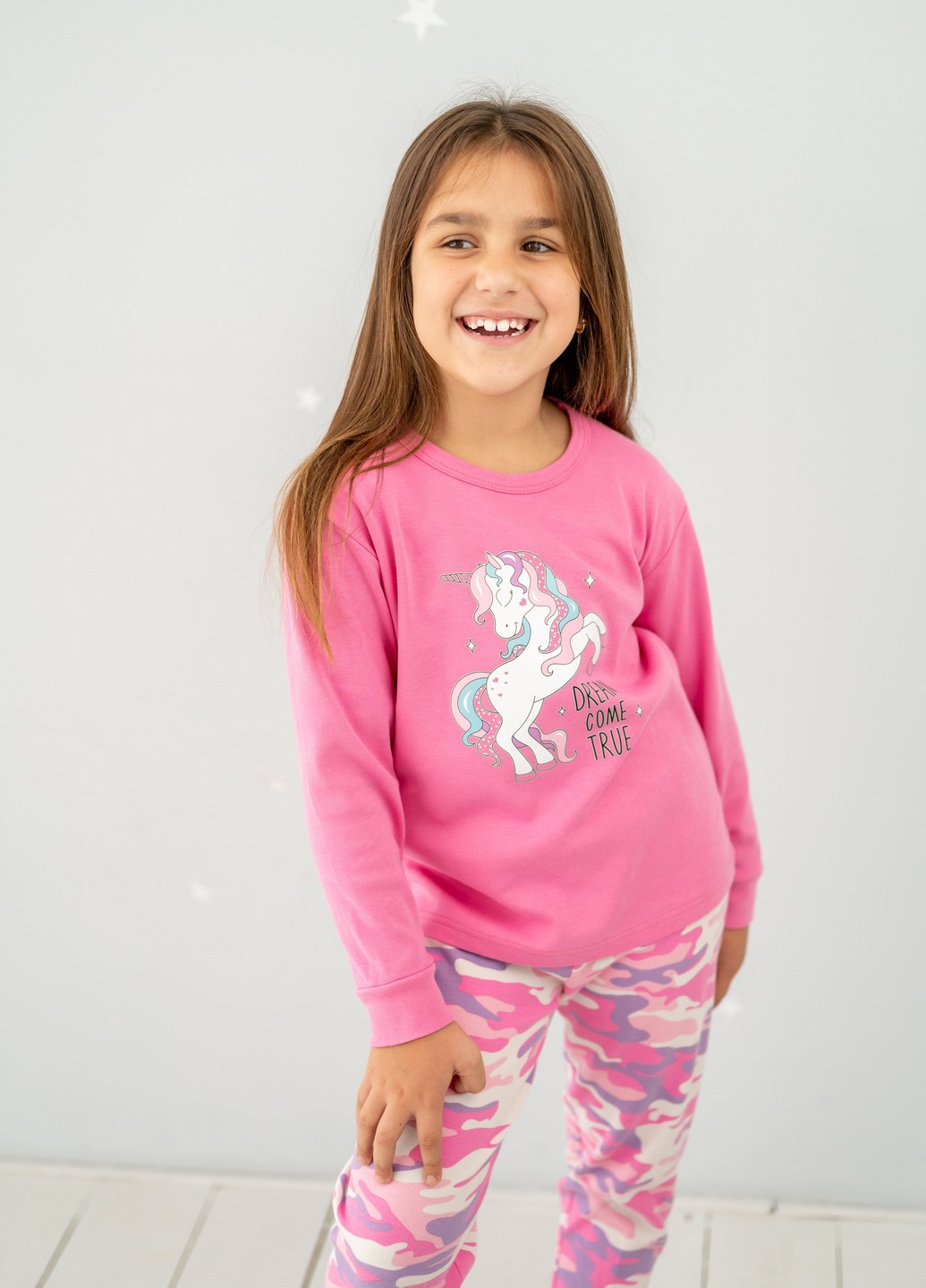 Розовая всесезон пижама детская Наталюкс 94-4609