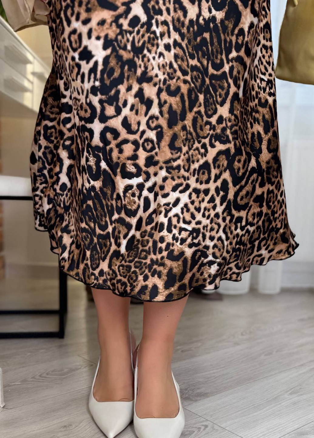 Коричневая кэжуал леопардовая юбка Fashion