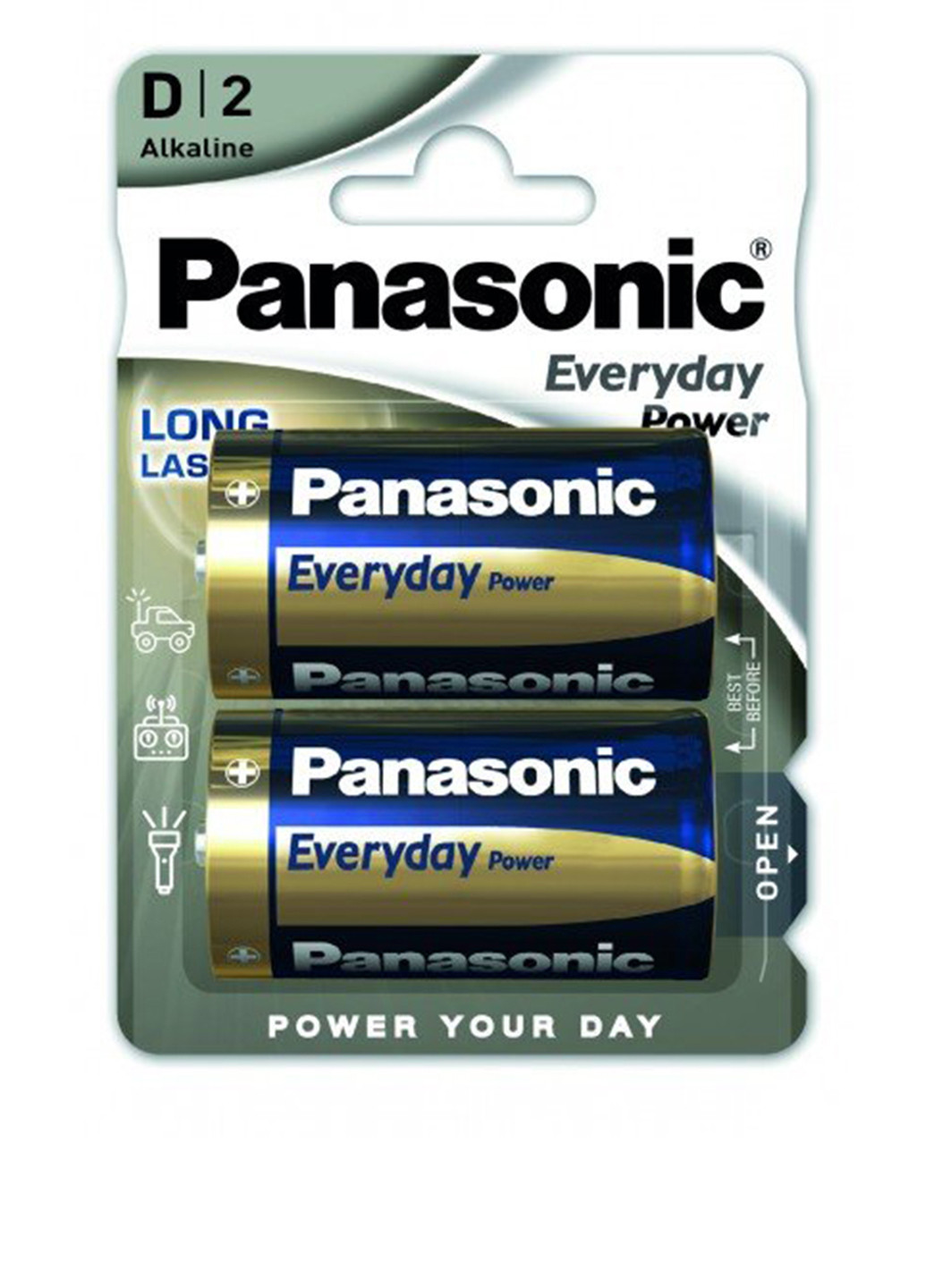 Батарейка Panasonic everyday power d bli 2 alkaline (lr20ree/2br) (138004337)