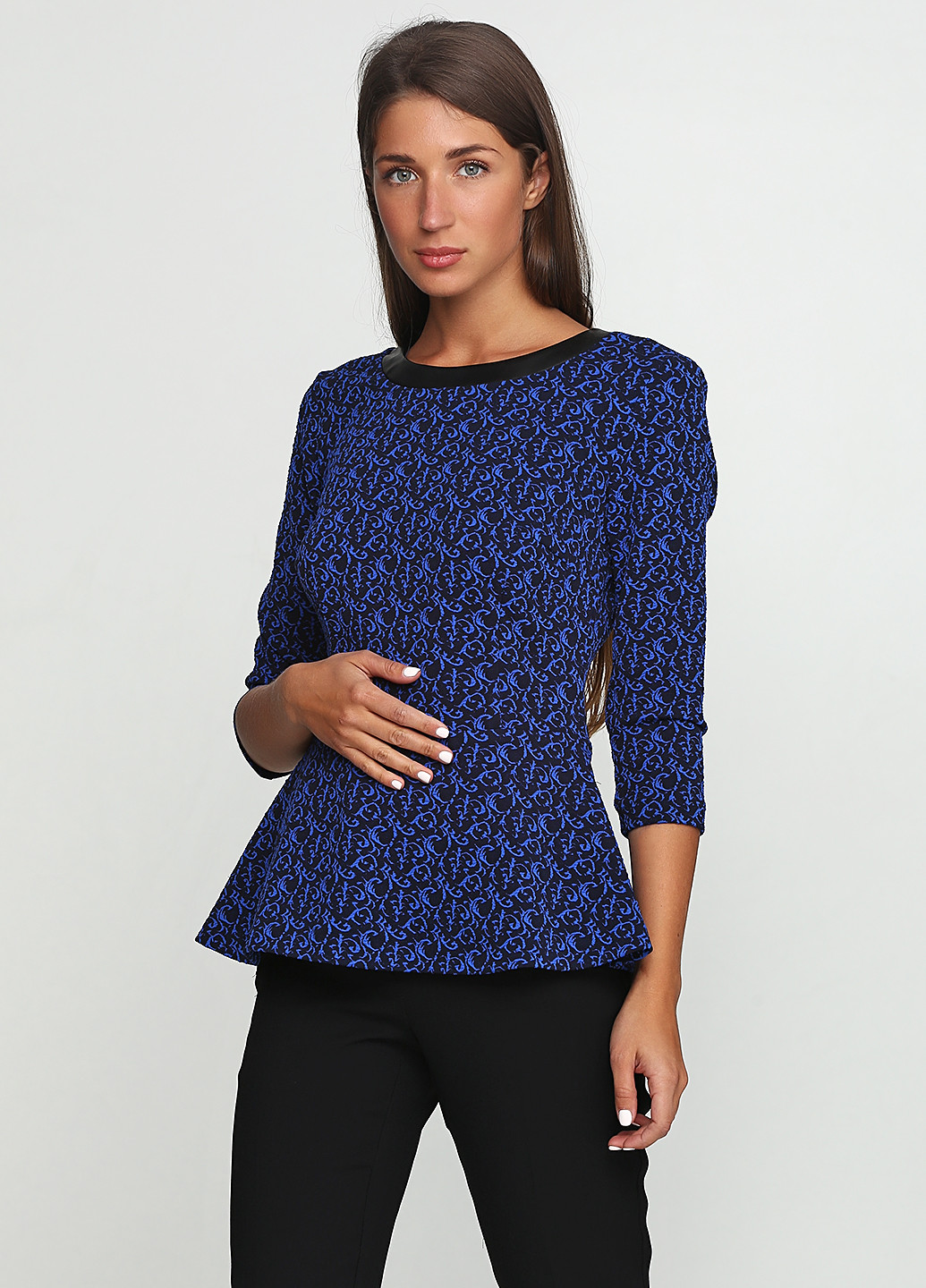 Синяя демисезонная блуза Stefanie L