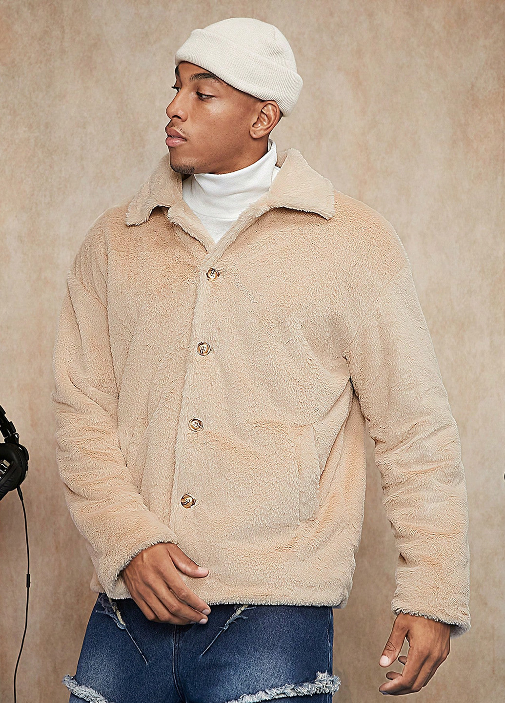 Бежева зимня куртка SHEIN