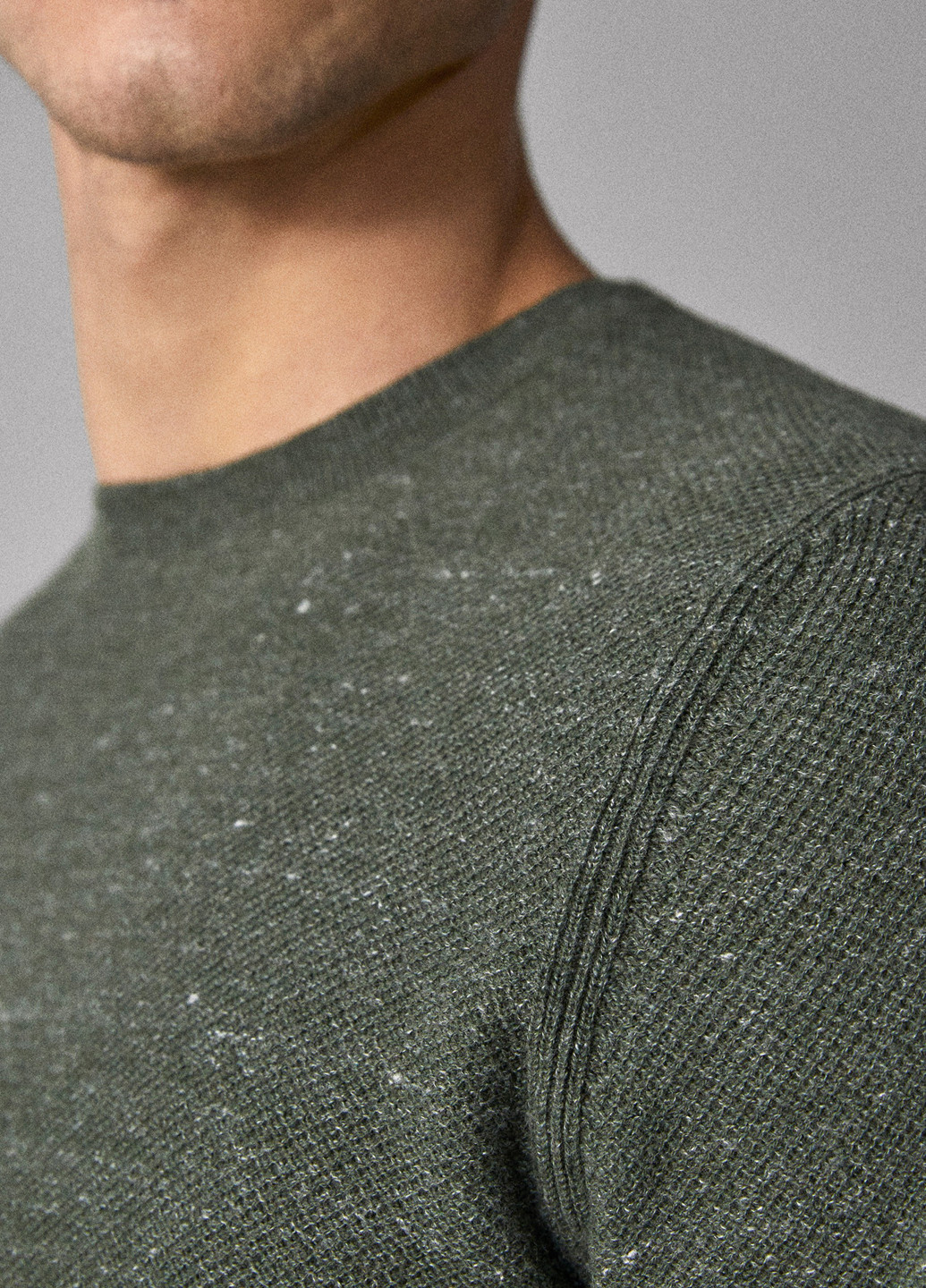 Оливковий (хакі) демісезонний джемпер джемпер Massimo Dutti