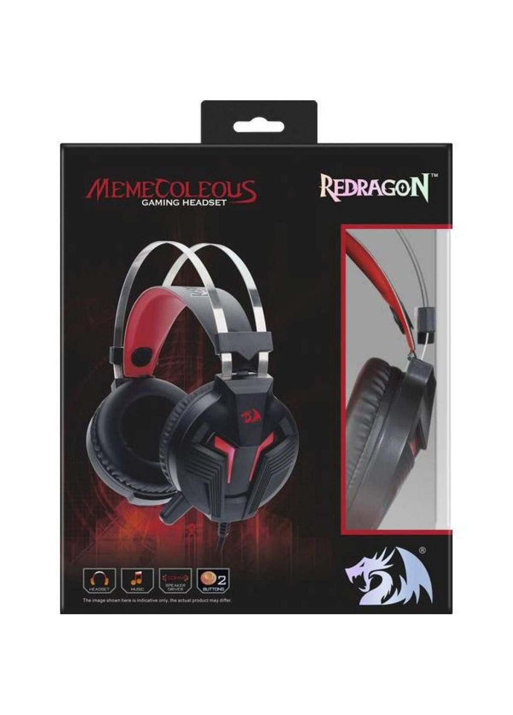 Наушники (75096) Redragon Memecoleous Black-Red Vibration (253547457)