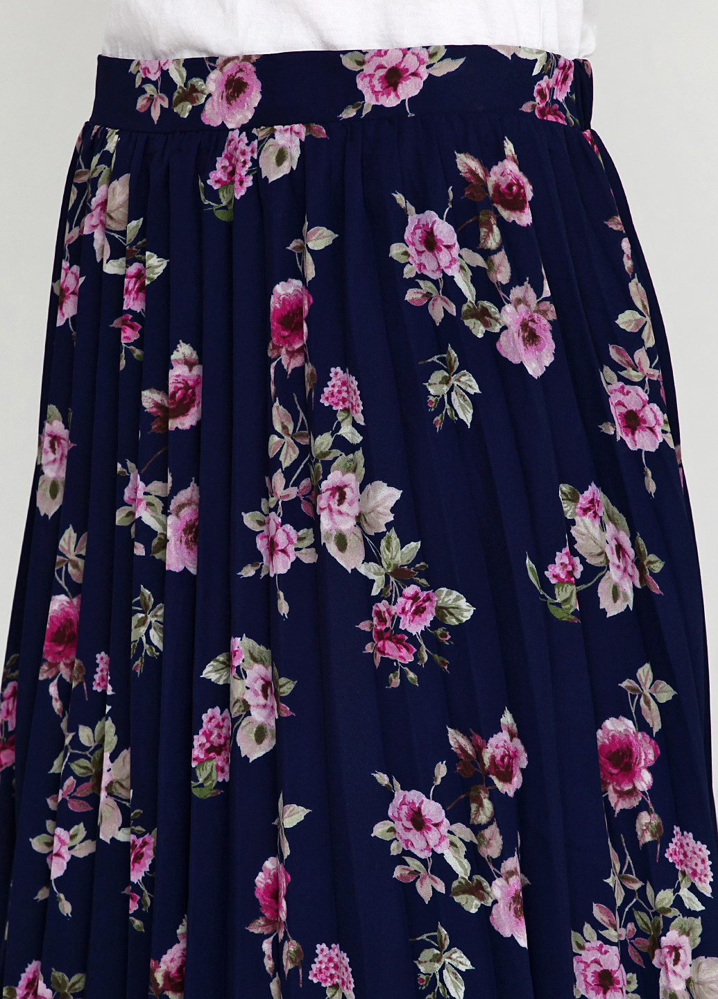 Синяя кэжуал цветочной расцветки юбка Miami клешированная
