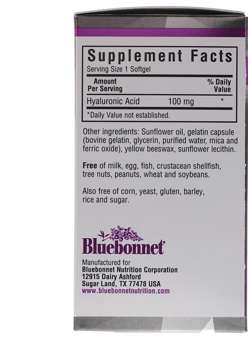 Гиалуроновая Кислота 100 мг, Beautiful Ally,, 90 желатиновых капсул Bluebonnet Nutrition (225714386)