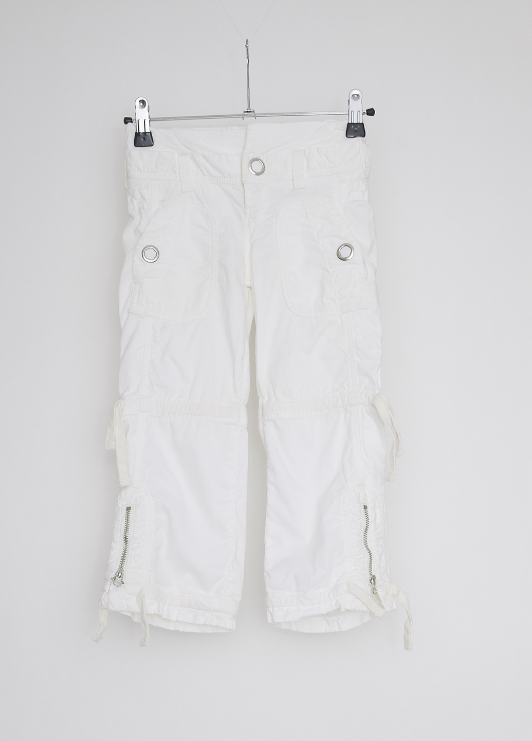 Белые кэжуал демисезонные прямые брюки Nolita