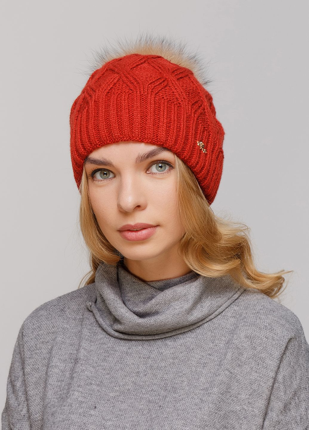 Зимова жіноча тепла шапка на флісовій підкладці 550581 Merlini (249642873)