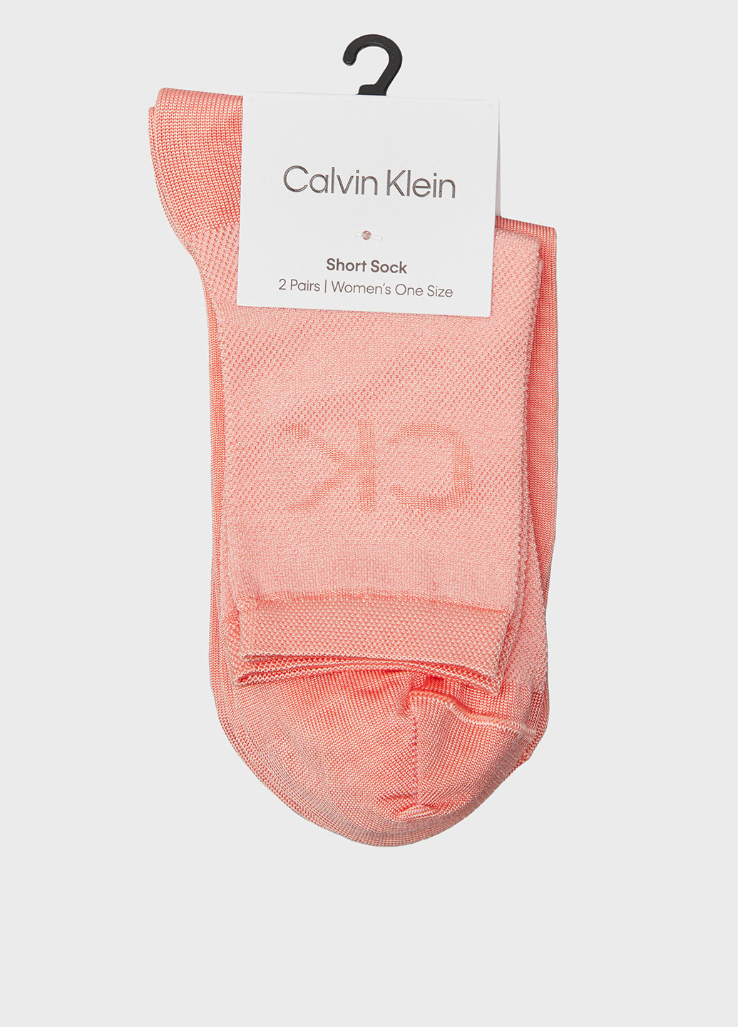Персикові шкарпетки (2 пари) Calvin Klein логотипи (346697926)