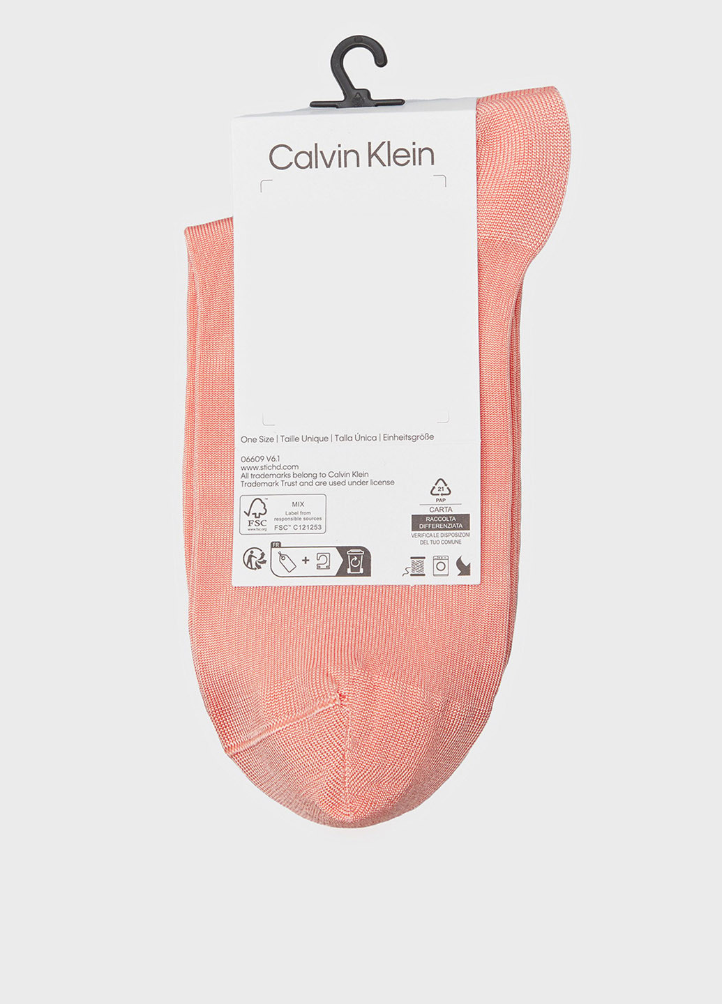 Персикові шкарпетки (2 пари) Calvin Klein логотипи (346697926)