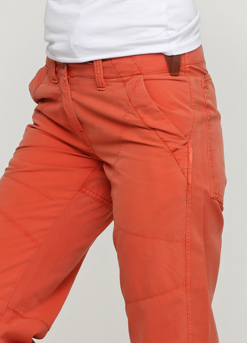 Оранжевые кэжуал демисезонные прямые брюки Murphy & Nye