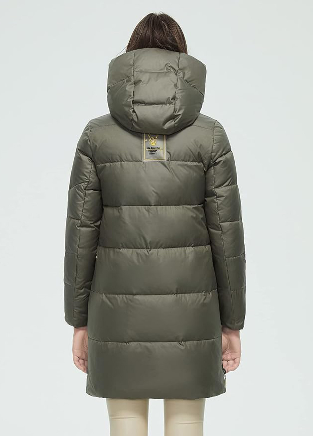 Оливкова зимня куртка HAILUOZI