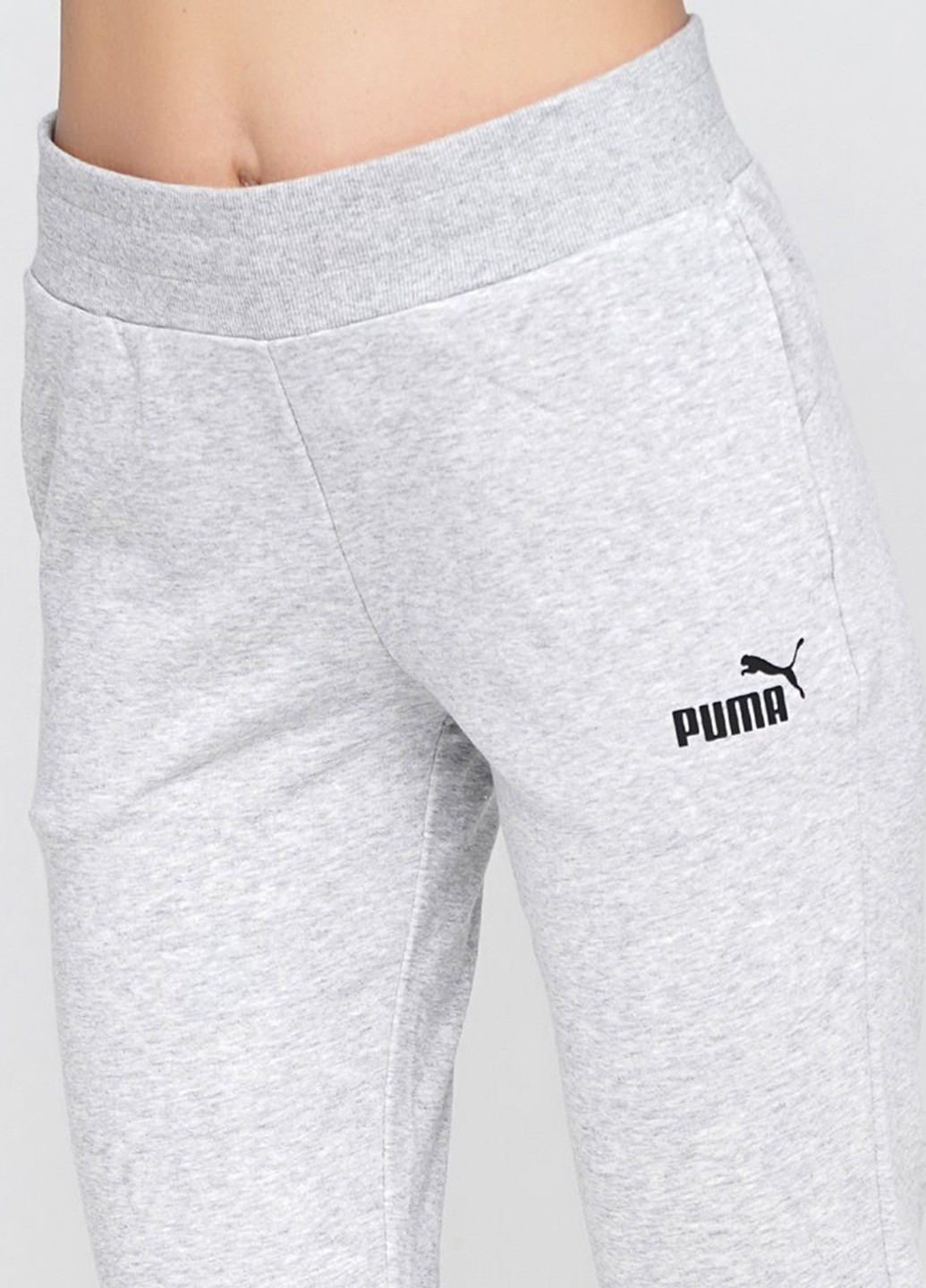 Серые спортивные демисезонные джоггеры брюки Puma