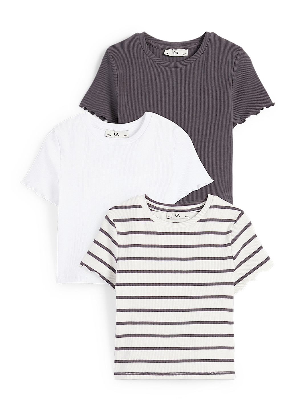 Комбинированная летняя футболка (3 шт.) C&A