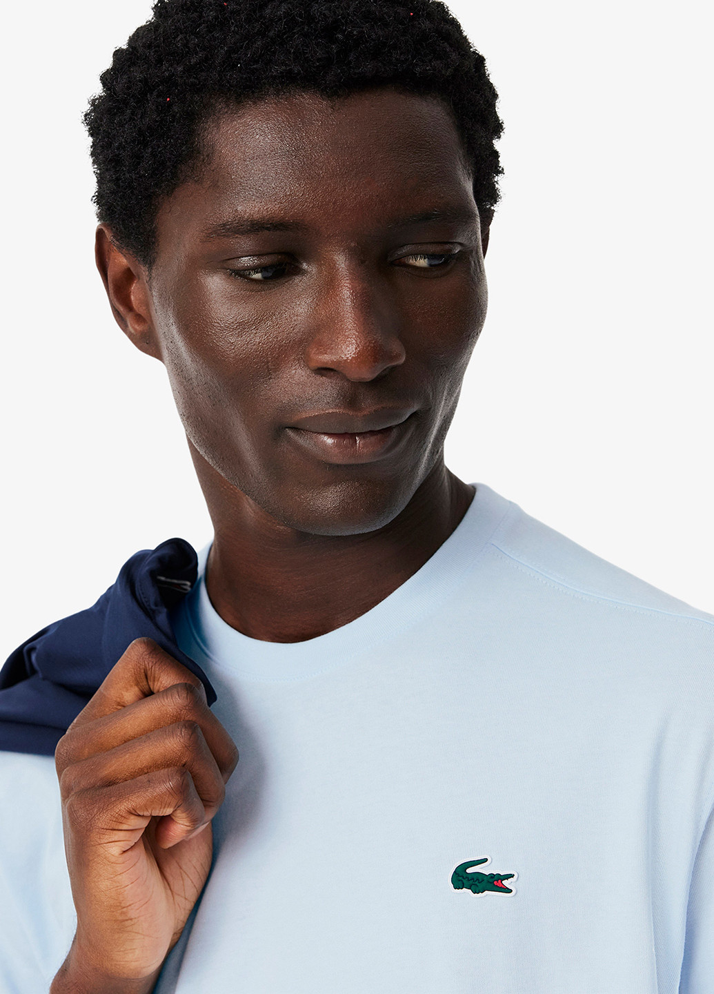 Светло-голубая футболка Lacoste