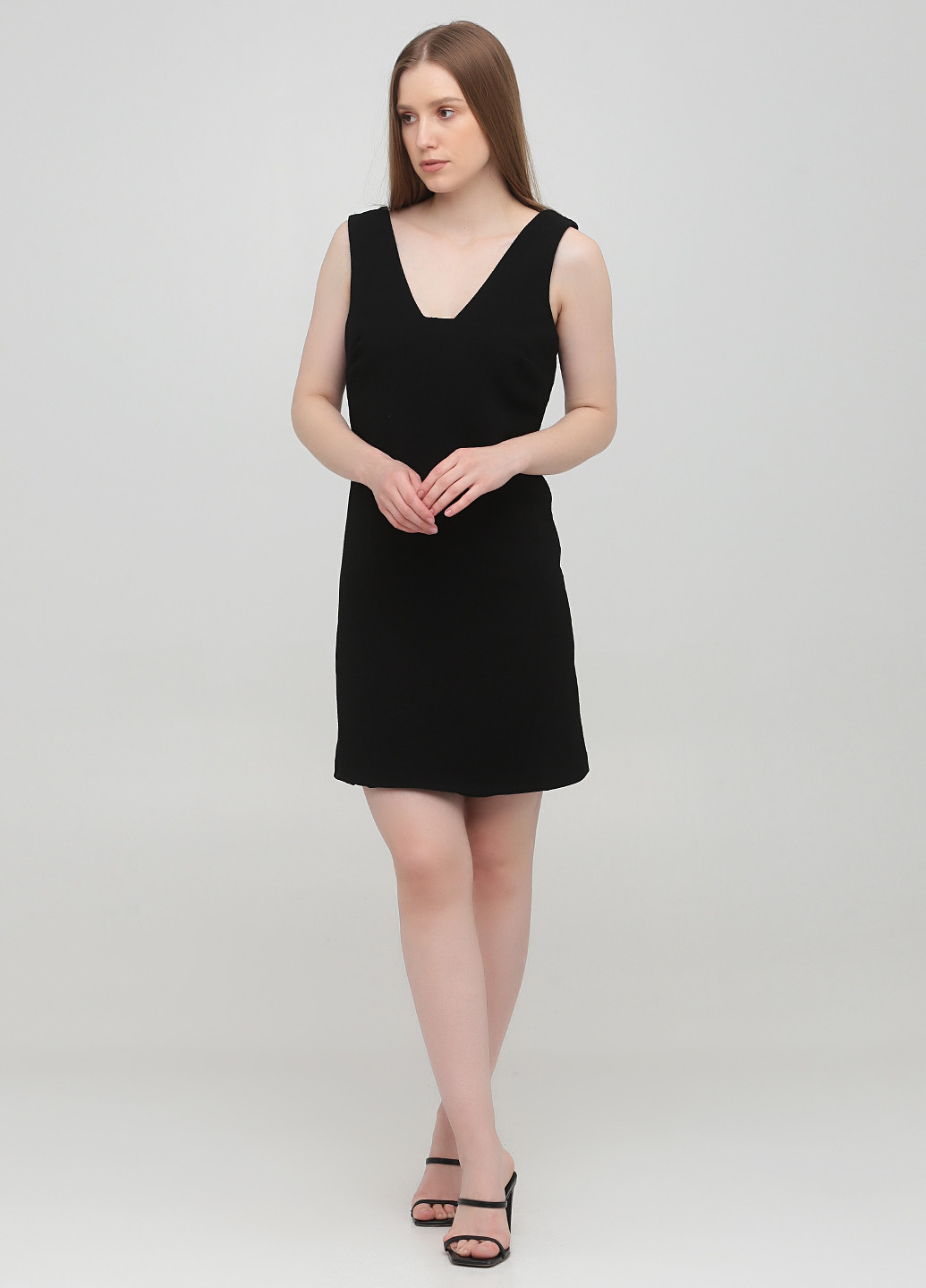 Чорна кежуал плаття, сукня з відкритою спиною Asos однотонна