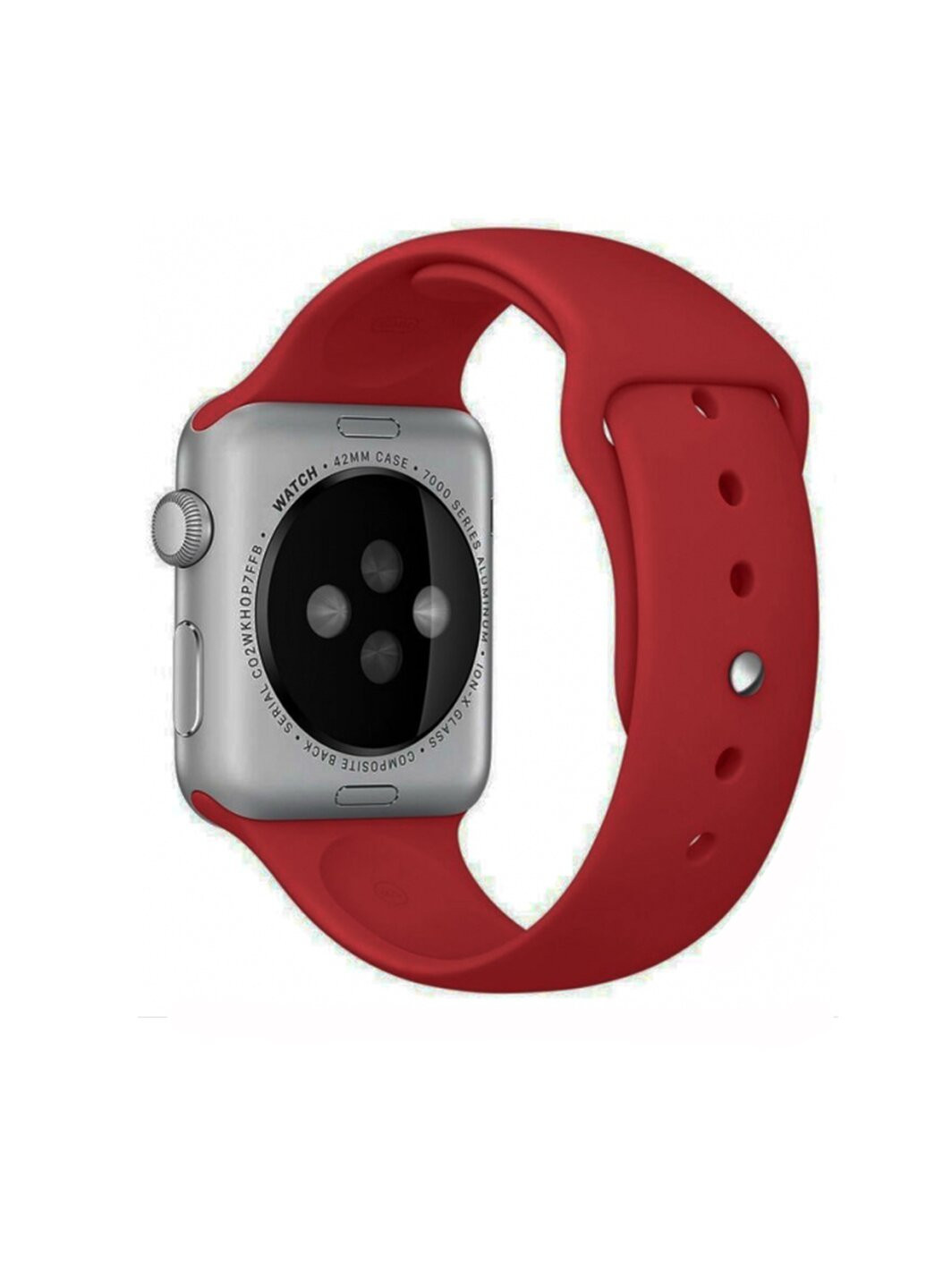 Ремешок Sport Band для Apple Watch 42/44mm силиконовый красный спортивный size(s) Series 5 4 3 2 1 Chinese Red ARM (222374780)