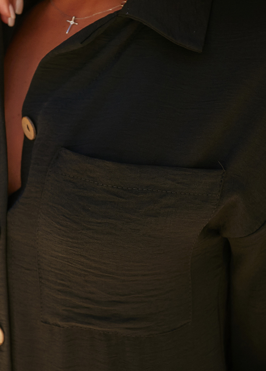 Черное кэжуал платье рубашка Demma однотонное