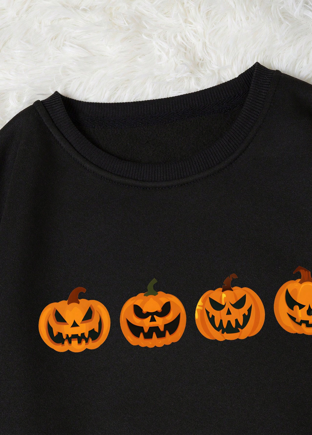 Чорний світшот SHEIN малюнок без декору (316481179)