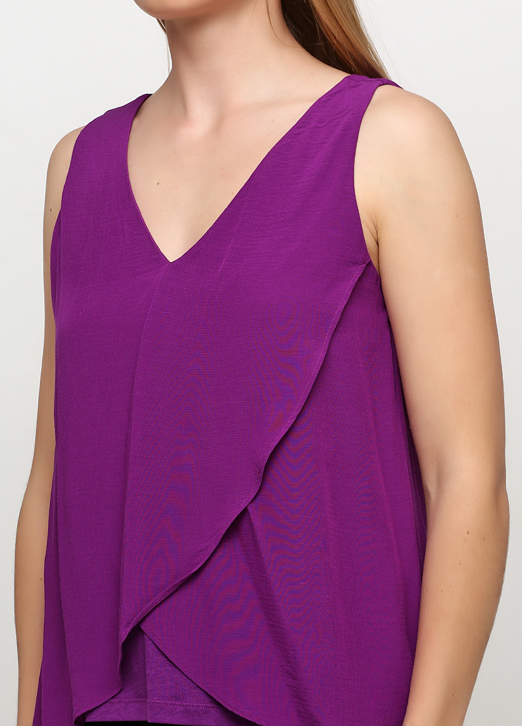 Фиолетовая летняя блуза Massimo Dutti