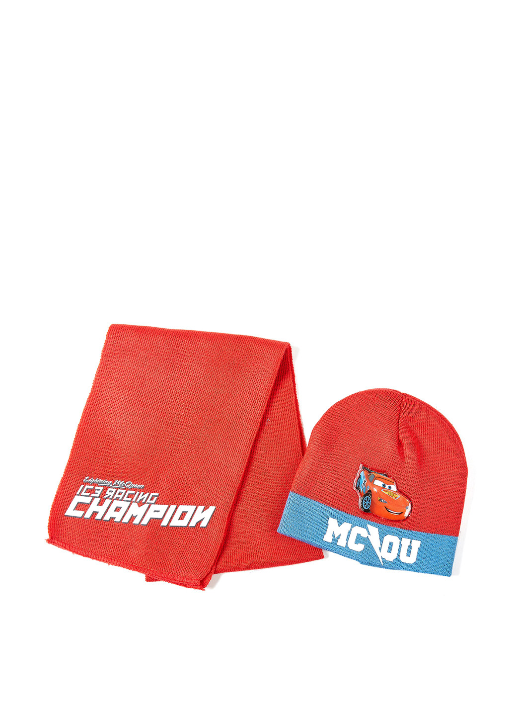 Красный демисезонный комплект (шапка, шарф) Disney Arditex