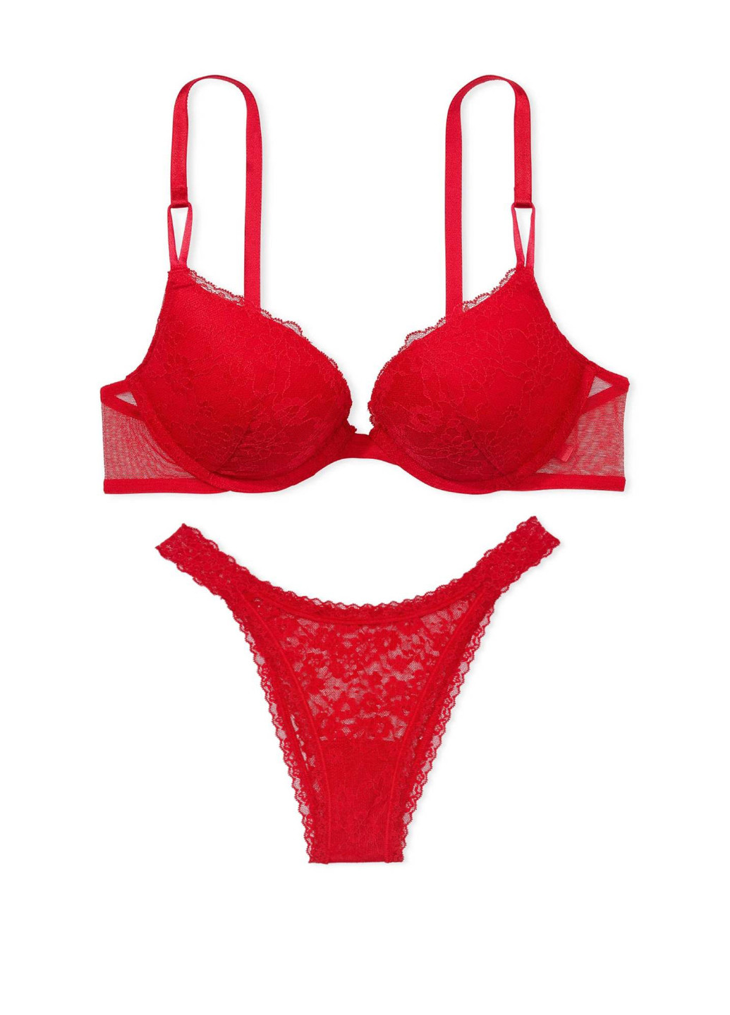 Красный демисезонный комплект (бюстгальтер, трусики) Victoria's Secret