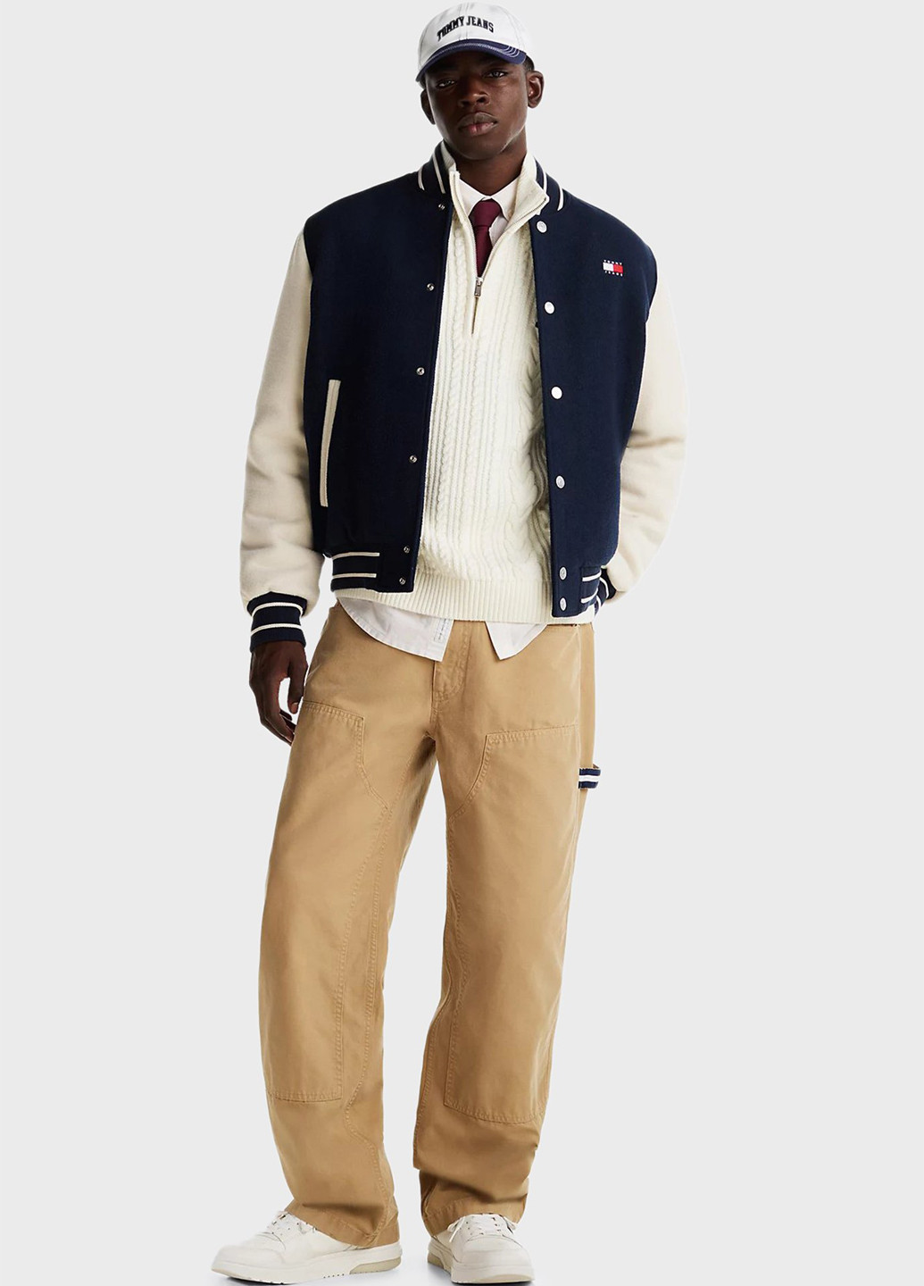 Бомбер Tommy Jeans бейсбольный на кнопках (347656216)