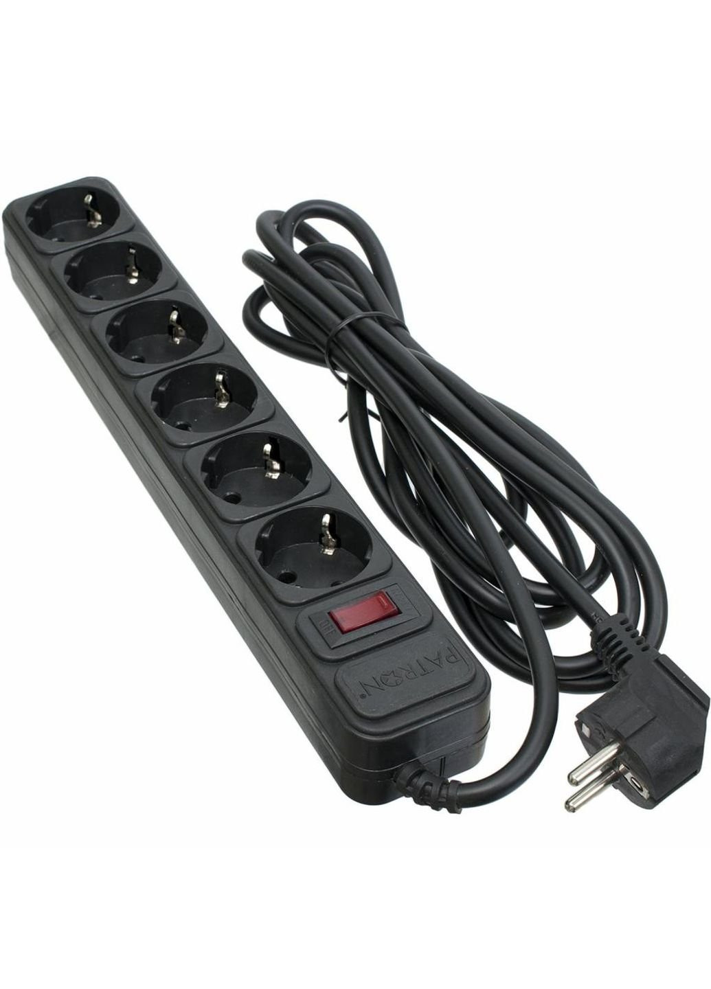 Фільтр живлення 3.0 m3*1.5mm2 (SP-1663) 6 розеток BLACK (EXT-PN-SP-1663) Patron (251409354)