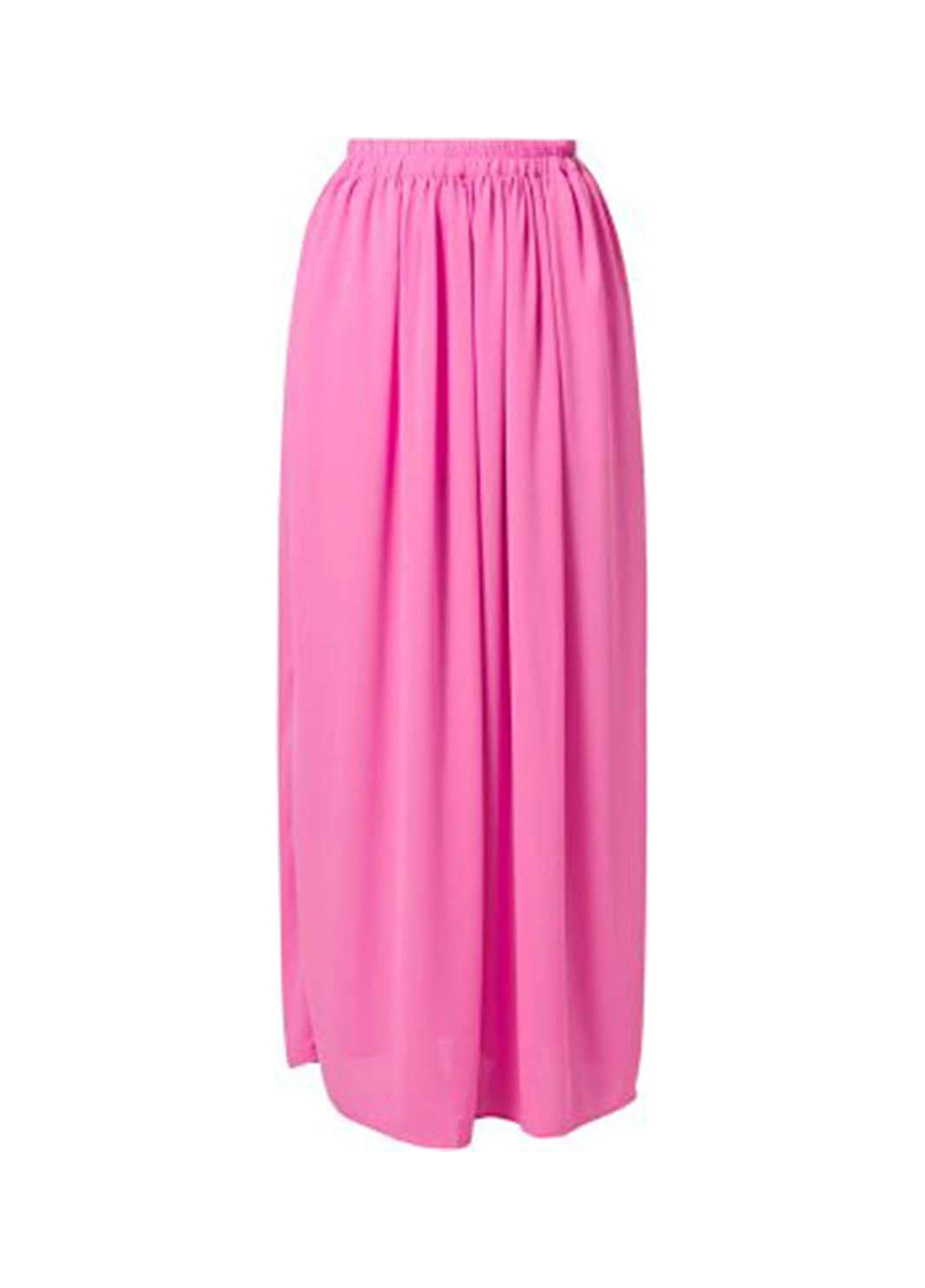 Розовая кэжуал однотонная юбка Pepe Jeans миди
