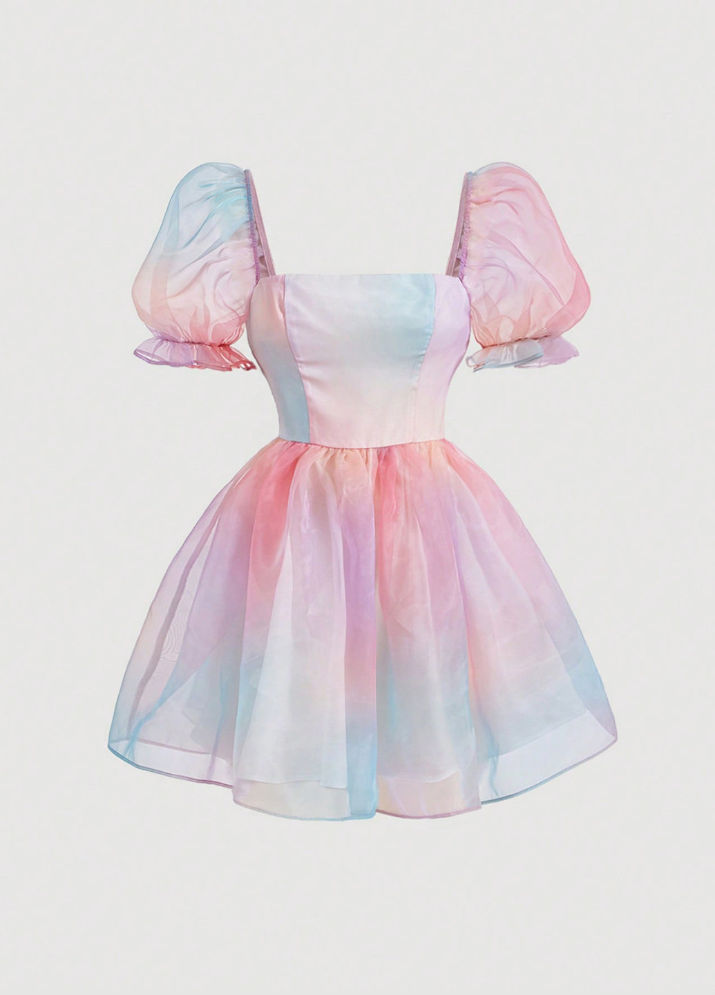 Комбінована святковий, кежуал сукня кльош SHEIN з градієнтом